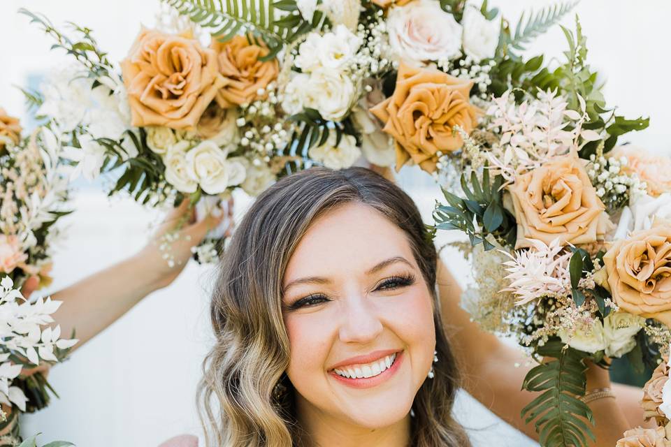 Bride with flowers