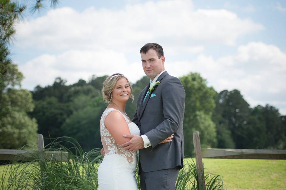 The bride and groom