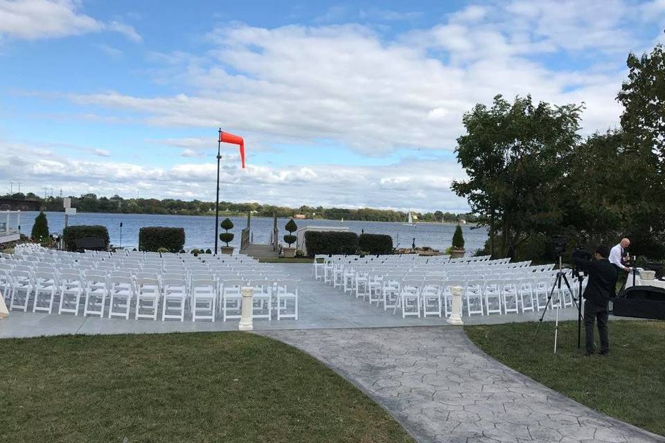 Outdoor wedding set up