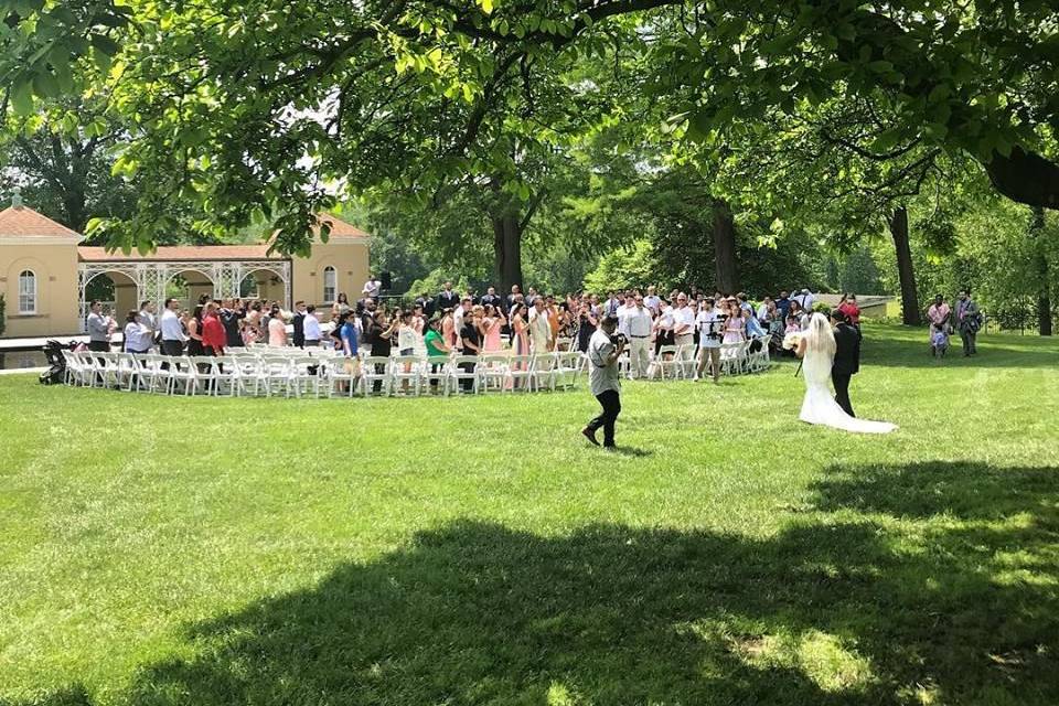 Outdoor wedding ceremony