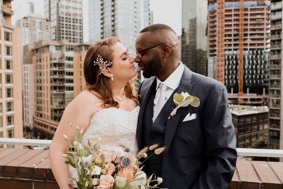 Rooftop kiss