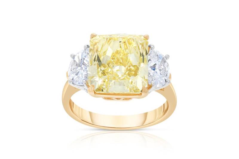 1.30CT Yellow Diamond Ring