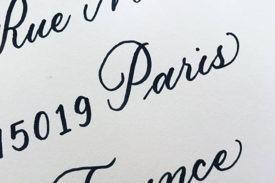 Custom envelope calligraphy