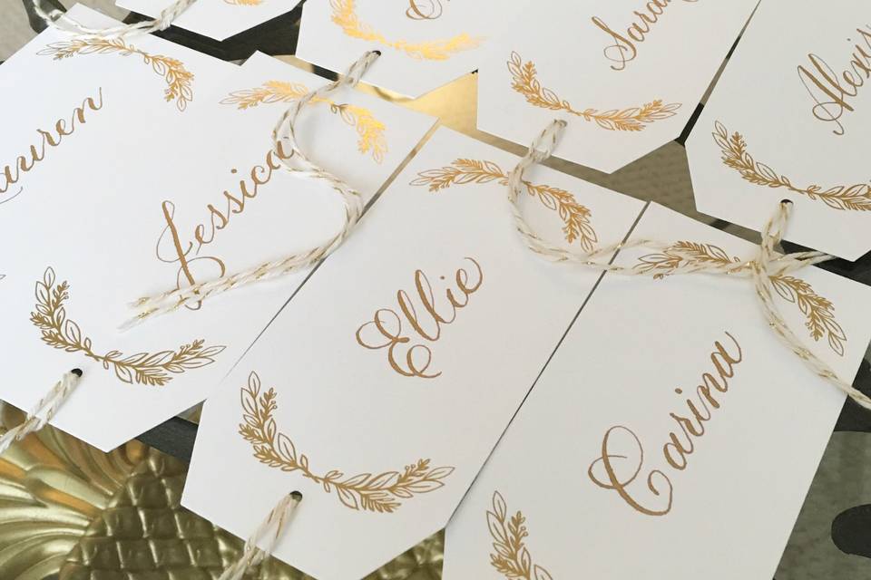 Custom wedding tags