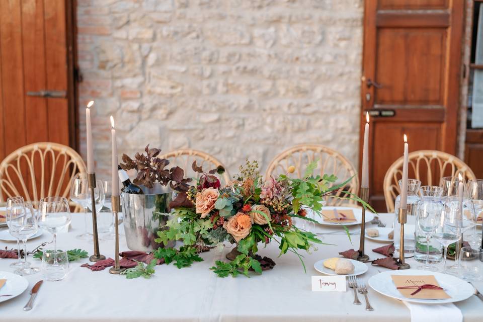 Rustic floral decorations