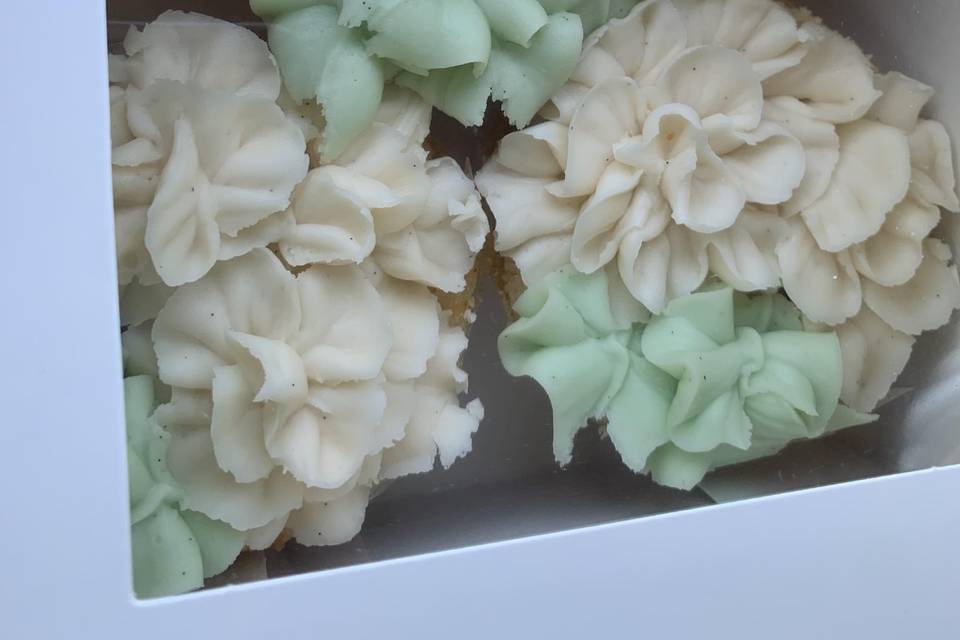 Carnation cupcakes