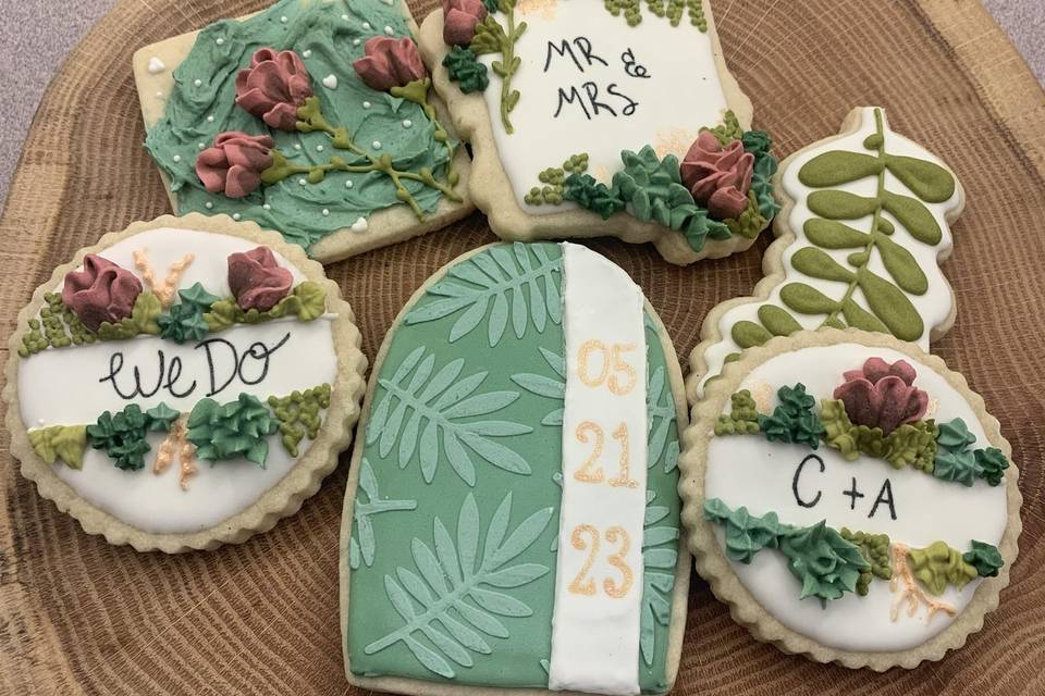 Wedding day cookie favors