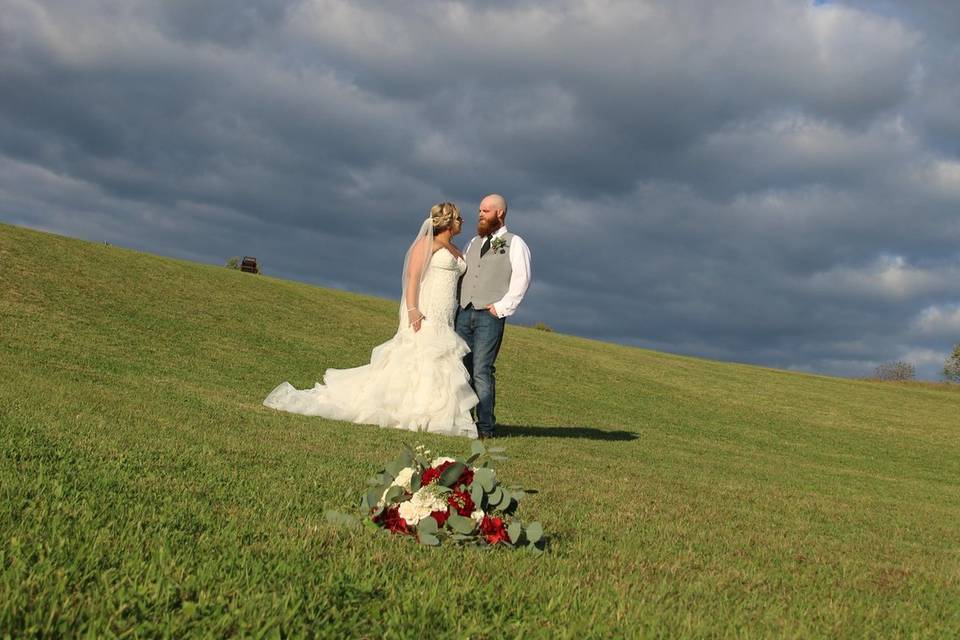 Couple on a hill
