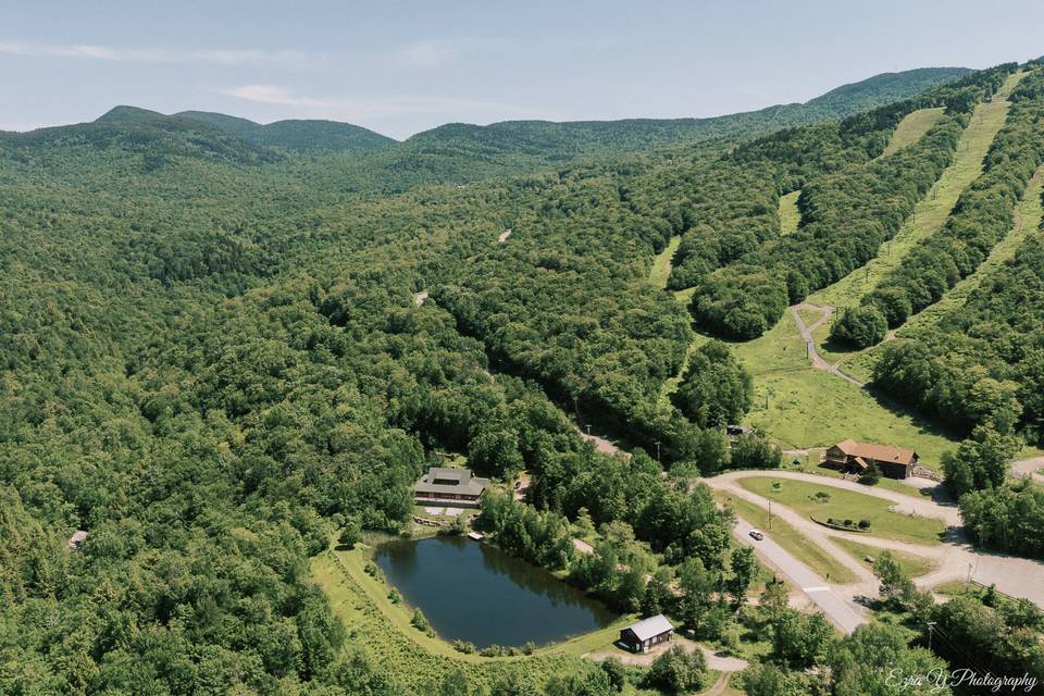 Drone view of The Ponds