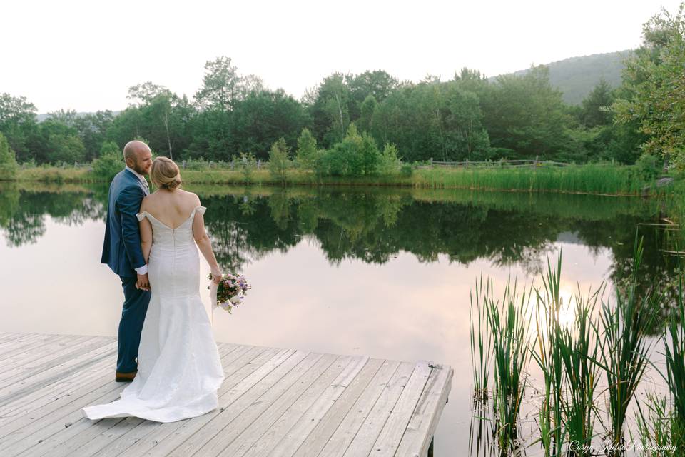 Posing on the dock