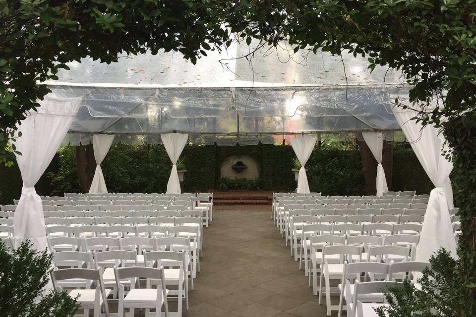 Ceremony tent at Lace House