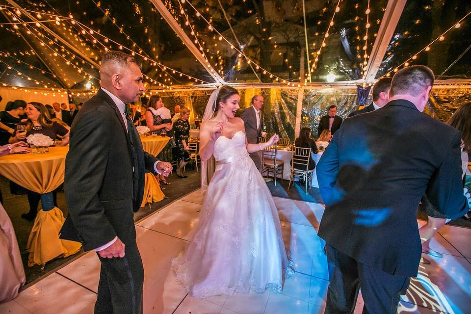 Bride dancing