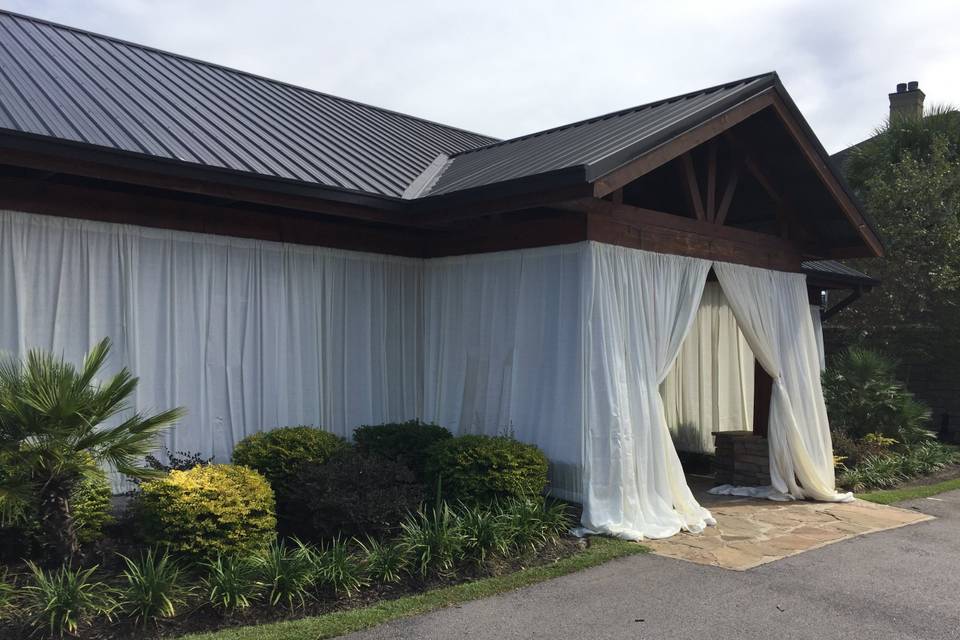 Pavilion draping