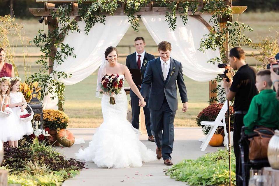 Couple holding hands