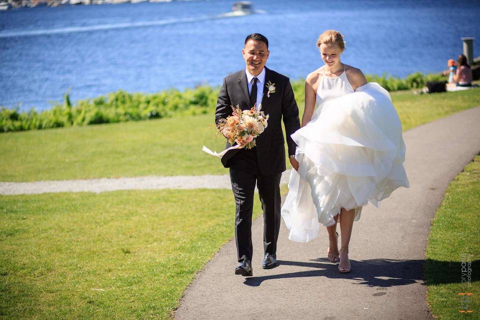 Bride and groom after ceremony | Cory Parris Photography