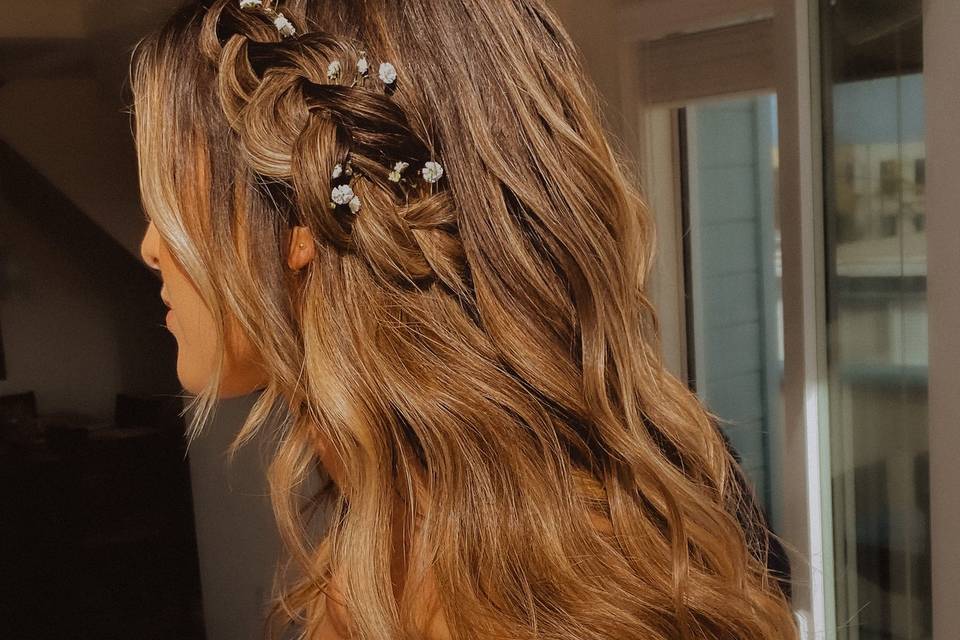 Bridal hair with braid