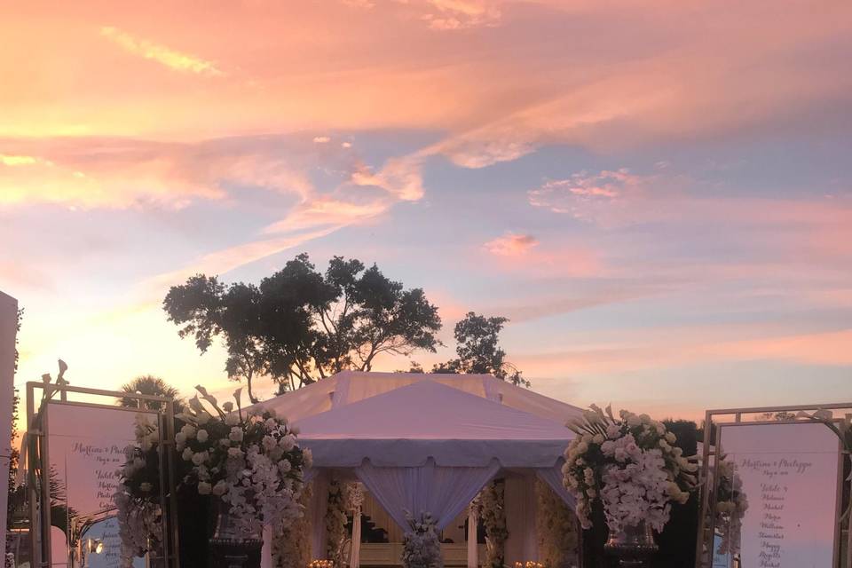 Islandhouse Lawn in golden hour