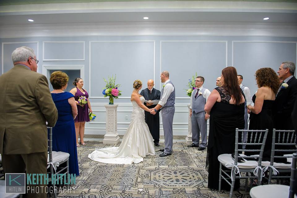 Indoor wedding ceremony