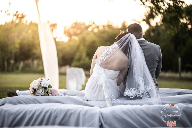 The bride and groom