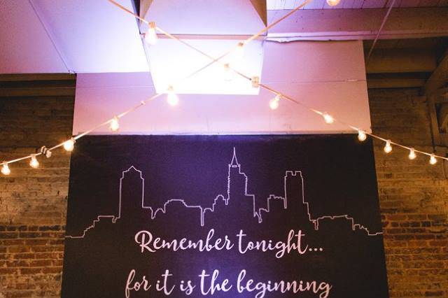 Wedding chalkboard