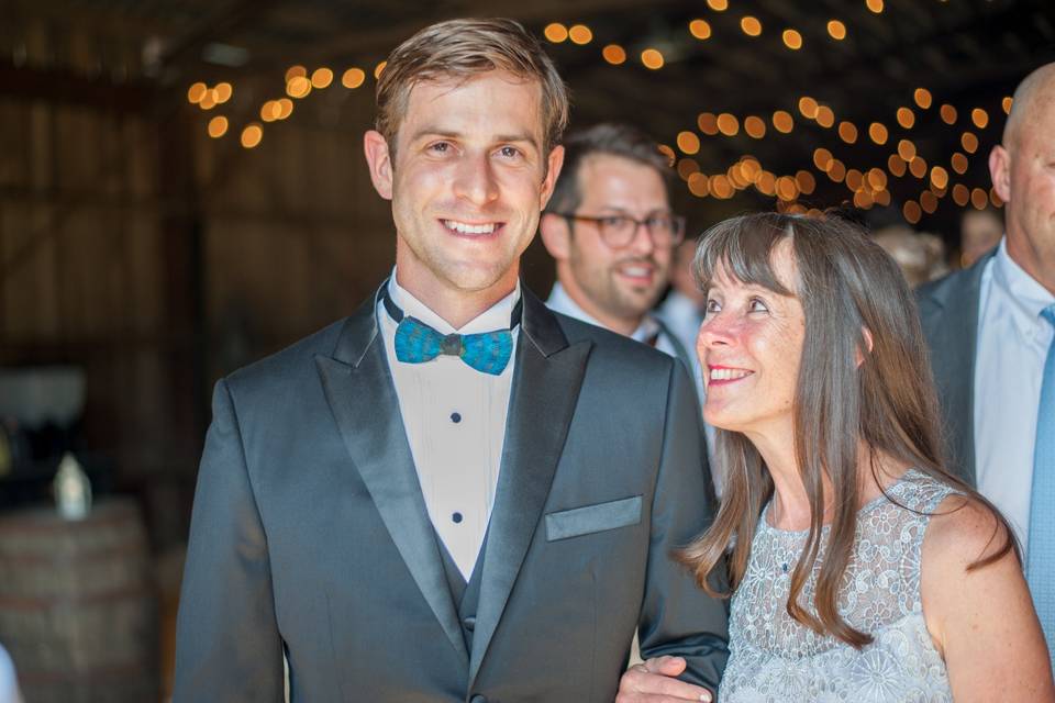 Groom with his mother