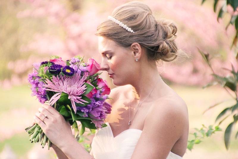 Bride with bouquet