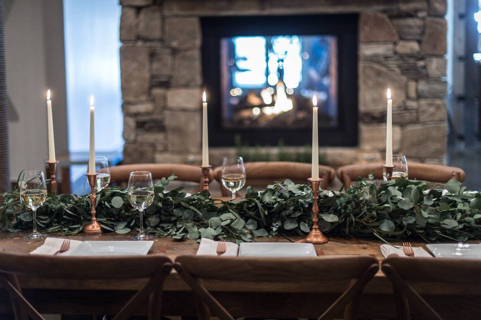 Dining table setup