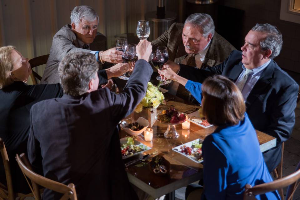 Guests toast