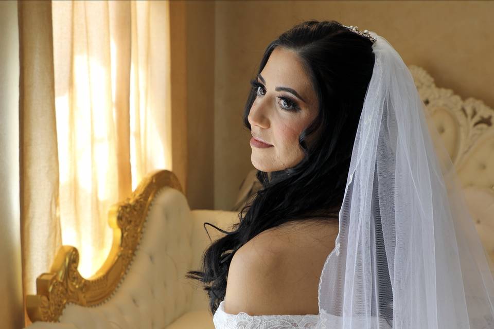 BTS photoshoot of a bride