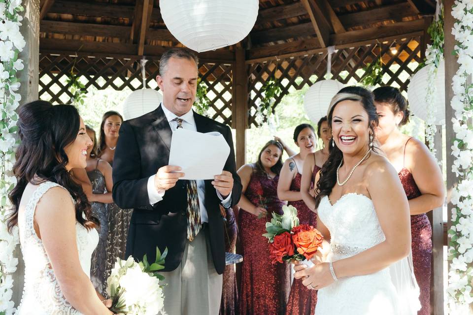 Outdoor gazebo wedding