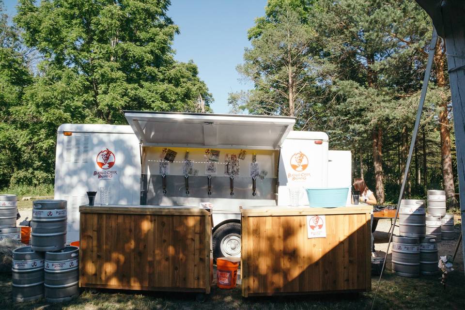 Outdoor beer truck