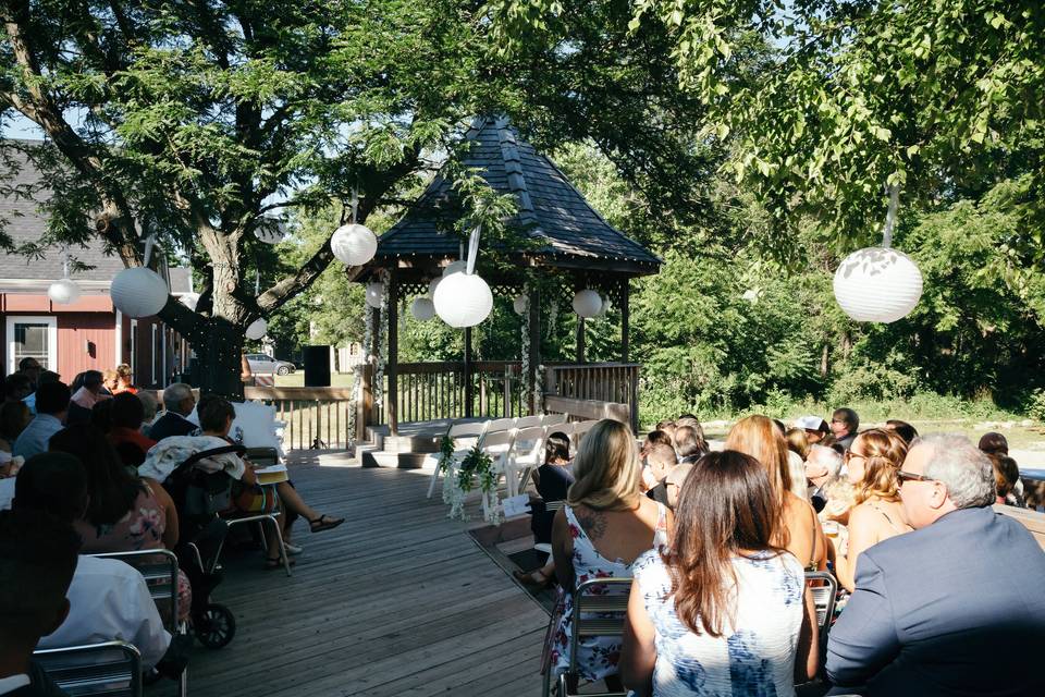 Ceremony on the Biergarten