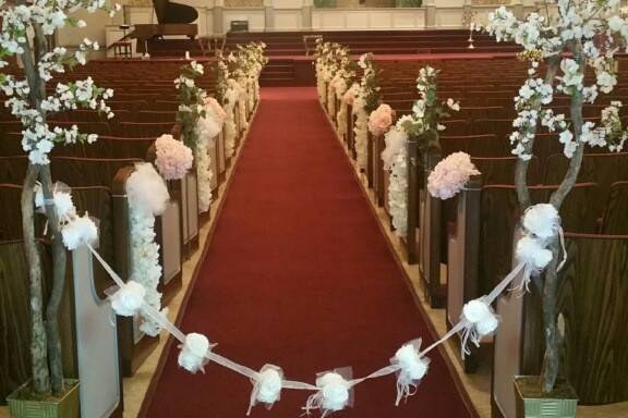 Wedding ceremony setup