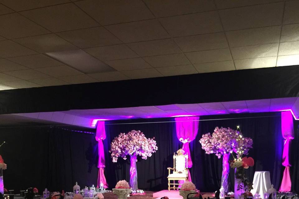 Indoor wedding setup