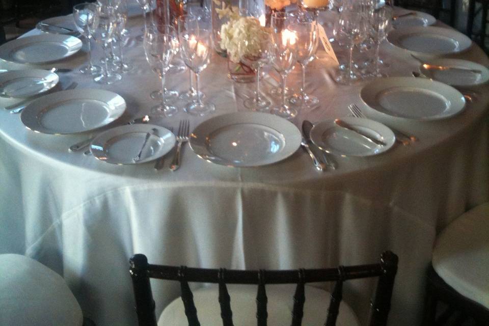 Raised floral centerpiece