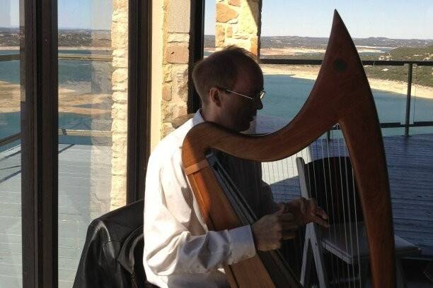 Minister Larry Todd at the amazing venue, Dunvegan Keep, in Austin, TX