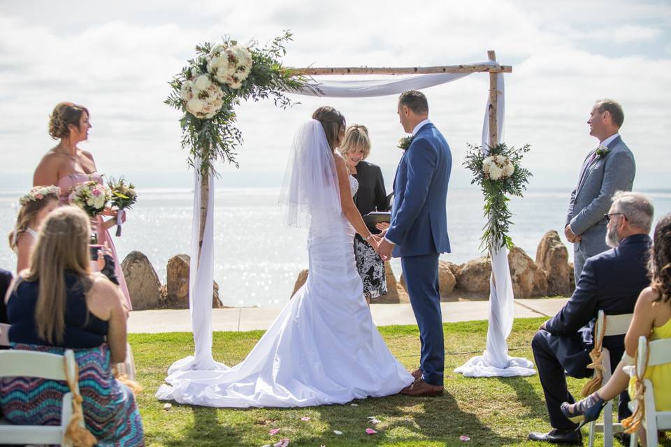 Beach view wedding