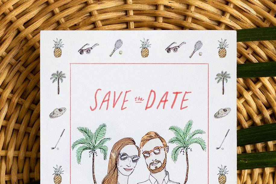 Save The Date Tropical