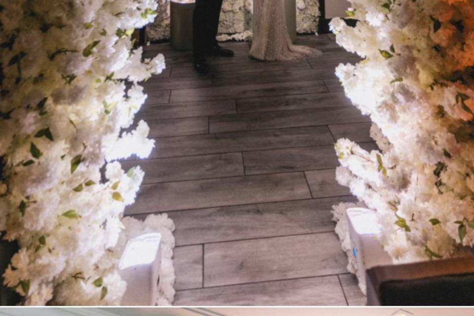 Artificial flower walls - arch
