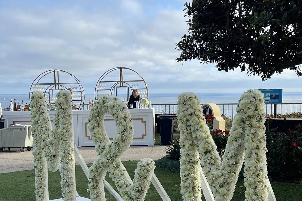 Giant flower letters