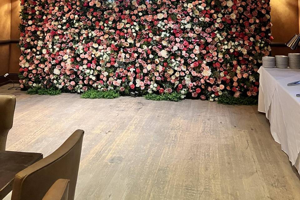 Custom flower wall