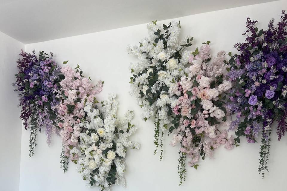 Custom flower wall