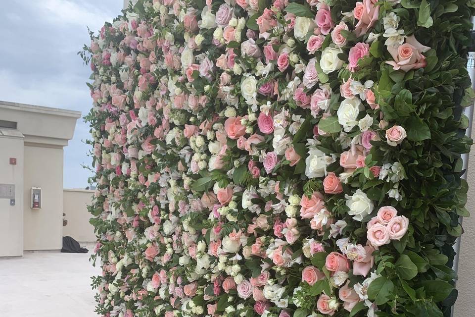Fresh flower wall