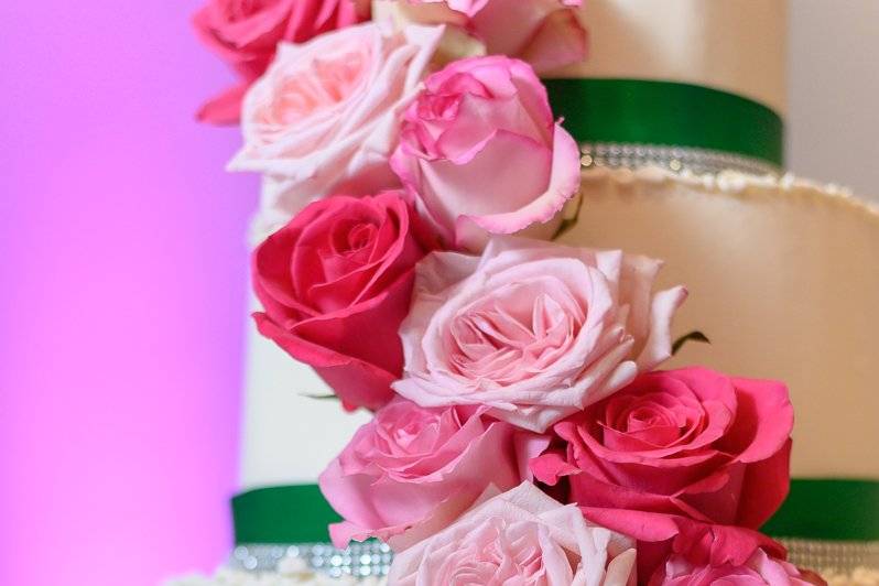 Gorgeous pink floral cake