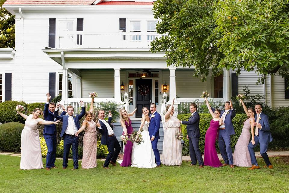 Wedding Party Front Lawn