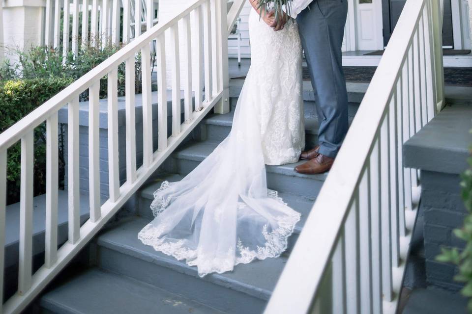 Bride & Groom Front Steps