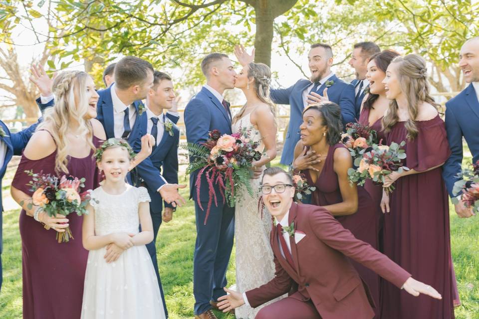 Bridal Party Front Lawn