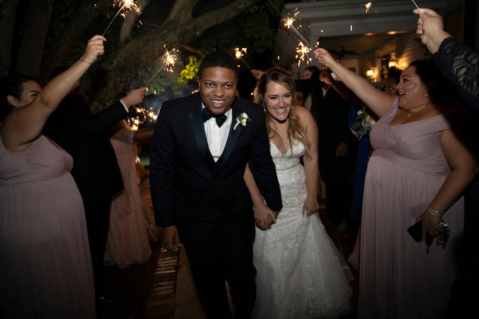 Bride & Groom Sparkler Exit