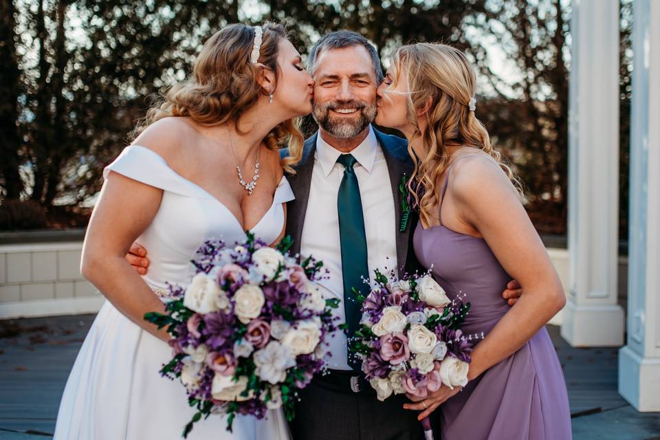 Dad with daughters