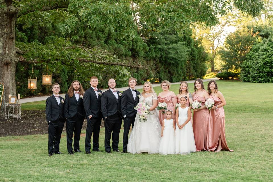 Jordan with her bridal party